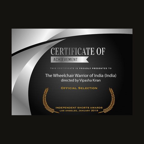 Independent Shorts Awards Los Angeles 2019 Official Selection, The Wheelchair Warrior of India